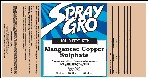 Manganese Copper Sulphate Label