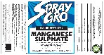 Manganese Sulphate Label
