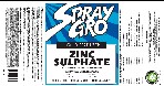 Zinc Sulphate Label